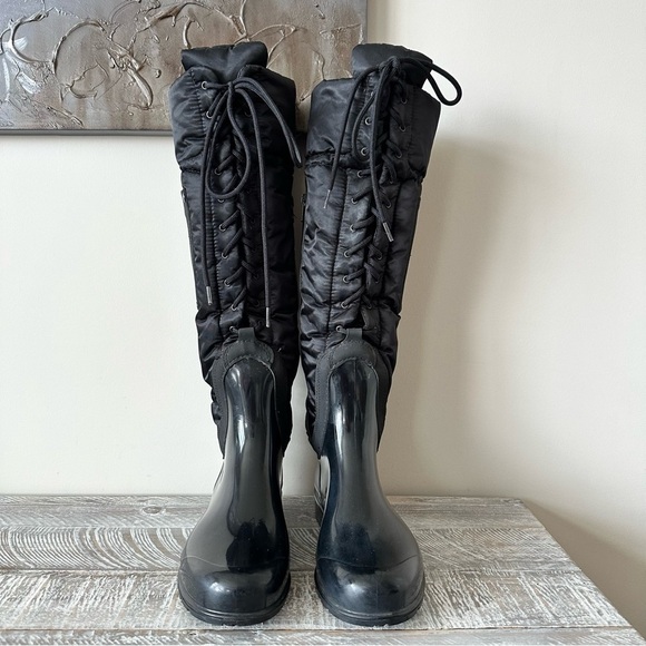 PAJAR-Rain 8.2P Wolseley Knee High Lace Front Side Zipper Black Fall/Winter Boot - Picture 2 of 9